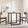 vidaXL Dining Table O-Frame 90x90x75 cm Solid Wood Pine and Steel