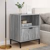 vidaXL Bedside Cabinet with Drawer 2 pcs Grey sonoma 49 x 36 x 61 cm