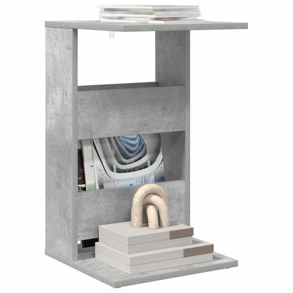vidaXL Side Table Concrete Grey 40 x 35 x 60.5 cm Engineered Wood
