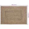vidaXL Area Rugs Rectangular Natural and Black 140 x 200 cm Jute