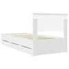 vidaXL Bed Frame with Drawer White 90 x 200 cm Engineer Wood