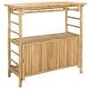 vidaXL Outdoor Bar Table with Storage Natural 110 x 50 x 105 cm Bamboo