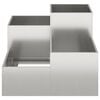 vidaXL Garden Planter Silver 100 x 100 x 60 cm Stainless steel