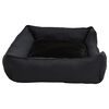 vidaXL Dog Bed Black 85.5x70x23 cm Linen Look Fleece