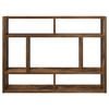 vidaXL Wall Shelf Smoked Oak 75x16x55 cm Engineered Wood