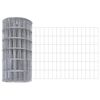 vidaXL Fence with Post Silver 0.4 x 25 m Steel