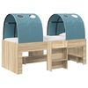 vidaXL Bed with Tunnel 3 pcs Sonoma Oak and Light Blue Engineered Wood