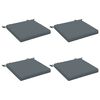 vidaXL Seat Cushions SOEST 4 pcs 100% Polyester Blue 45 x 45 x 5 cm