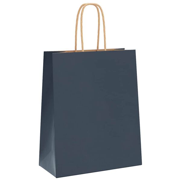 vidaXL Paper Bags 50 pcs with Handles Blue 18x8x22 cm