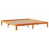 vidaXL Bed Frame without Mattress Wax Brown 180x200 cm Super King Solid Wood Pine