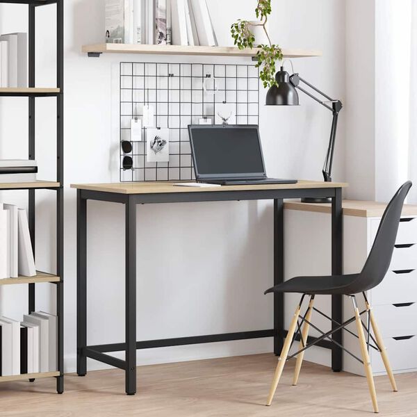 vidaXL Table Sonoma Oak 80 x 50 x 76.5 cm Engineered Wood and Steel