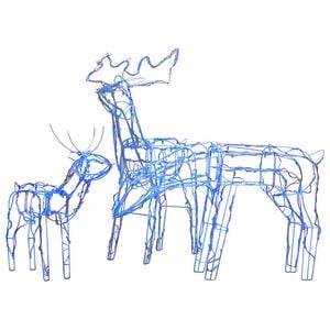vidaXL 3 Piece Christmas Light Display Reindeers 229 LEDs