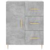 vidaXL Sideboard Concrete Grey 69.5x34x90 cm Engineered Wood