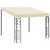 vidaXL Gazebo | Cream | Powder-coated steel, 100% polyester | Large | Durable