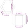 vidaXL Garden Planter Hexagon 69x60x45 cm Galvanized Steel