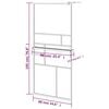 vidaXL Walk-in Shower Wall with Shelf Black 90x195 cm ESG Glass&Aluminium
