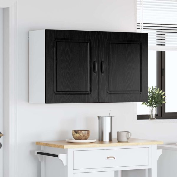 vidaXL Kitchen Cabinet Kalmar 2 pcs Black Oak 50 x 31 x 60 cm