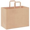 vidaXL Paper Bags 250 pcs with Handles Brown 32x17x25 cm