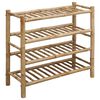 vidaXL Shoe Rack 68 x 28 x 63 cm Bamboo Natural