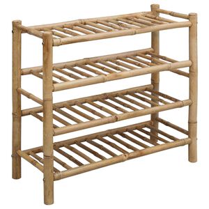 vidaXL Shoe Rack 68 x 28 x 63 cm Bamboo Natural
