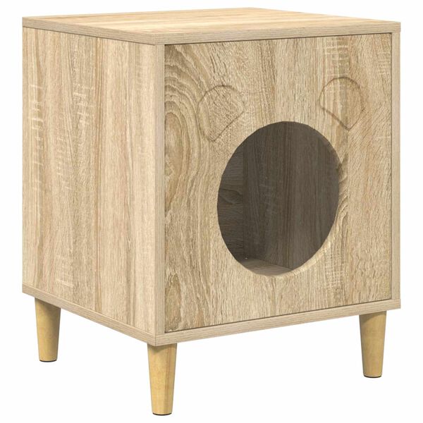 vidaXL Cat House Sonoma 42.5 x 40 x 53 cm Engineered Wood