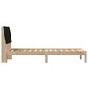 vidaXL Bed Frame with Headboard Brown 75 x 190 cm Solid Pine Wood