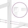 vidaXL Metal Bed Frame without Mattress with Headboard White 90x200cm