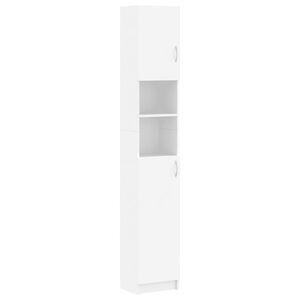 vidaXL Bathroom Cabinet White 32x25,5x190 cm Engineered Wood
