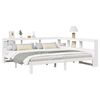 vidaXL Bookcase Bed without Mattress White 180x200 cm Super King Solid Wood Pine