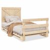 vidaXL Bed Frame without Mattress with Headboard 100x200 cm Solid Wood