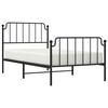 vidaXL Metal Bed Frame without Mattress with Footboard&nbsp;Black 100x190cm