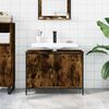 vidaXL Bathroom Sink Cabinet Smoked Oak 80x30x60 cm Engineered Wood