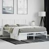 vidaXL Metal Bed Frame without Mattress with Headboard White 140x200cm