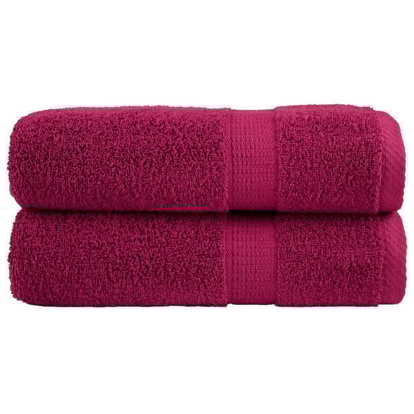 vidaXL Premium Shower Towels "SOLUND" 2 pcs Bordeaux 70x140 cm 600 gsm