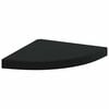 vidaXL Floating Corner Shelf Black 35x35x3,8 cm MDF