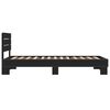 vidaXL Bed Frame without Mattress Black 100x200 cm