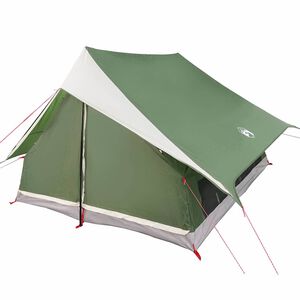 vidaXL Family Tent with Roof Green and White 315 x 286 x 200 cm