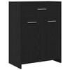 vidaXL Bathroom Furniture Set 4 pcs Black Oak Engineered Wood