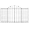 vidaXL Arched Gabion Baskets 25 pcs 200x30x100/120 cm Galvanised Iron