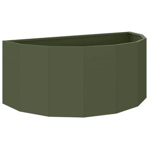 vidaXL Planter Olive Green 90 x 45 x 35 cm Steel
