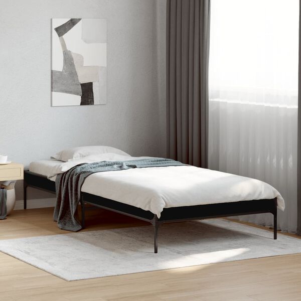 vidaXL Bed Frame without Mattress Black 100x200 cm