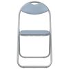 vidaXL Folding Chair 2 pcs Grey 48 x 43.5 x 81 cm Faux Leather