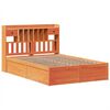 vidaXL Bed Frame without Mattress Wax Brown 140x190 cm Solid Wood Pine