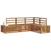 vidaXL Outdoor Sofa Set 4 Piece Natural Solid Acacia Wood