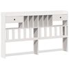 vidaXL Bookcase Bed without Mattress White 180x200 cm Super King Solid Wood Pine