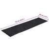 vidaXL Stair Mats Self-adhesive 15 pcs 76x20 cm Dark Grey Rectangular