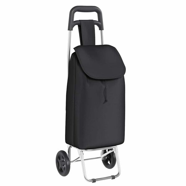 vidaXL Shopping Trolley Folding Black 35 x 28 x 92 cm Oxford fabric