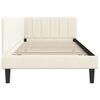vidaXL Corner Bed Frame with Headboard Cream 100 cm x 200 cm Velvet