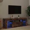 vidaXL TV Cabinet with LED Lights Smoked Oak 120x35x40 cm