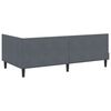 vidaXL Corner Bed Frame with Headboard Dark Grey 80 cm x 200 cm Velvet